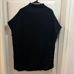 Frank & Eileen Black Mock Neck Tunic Top XL